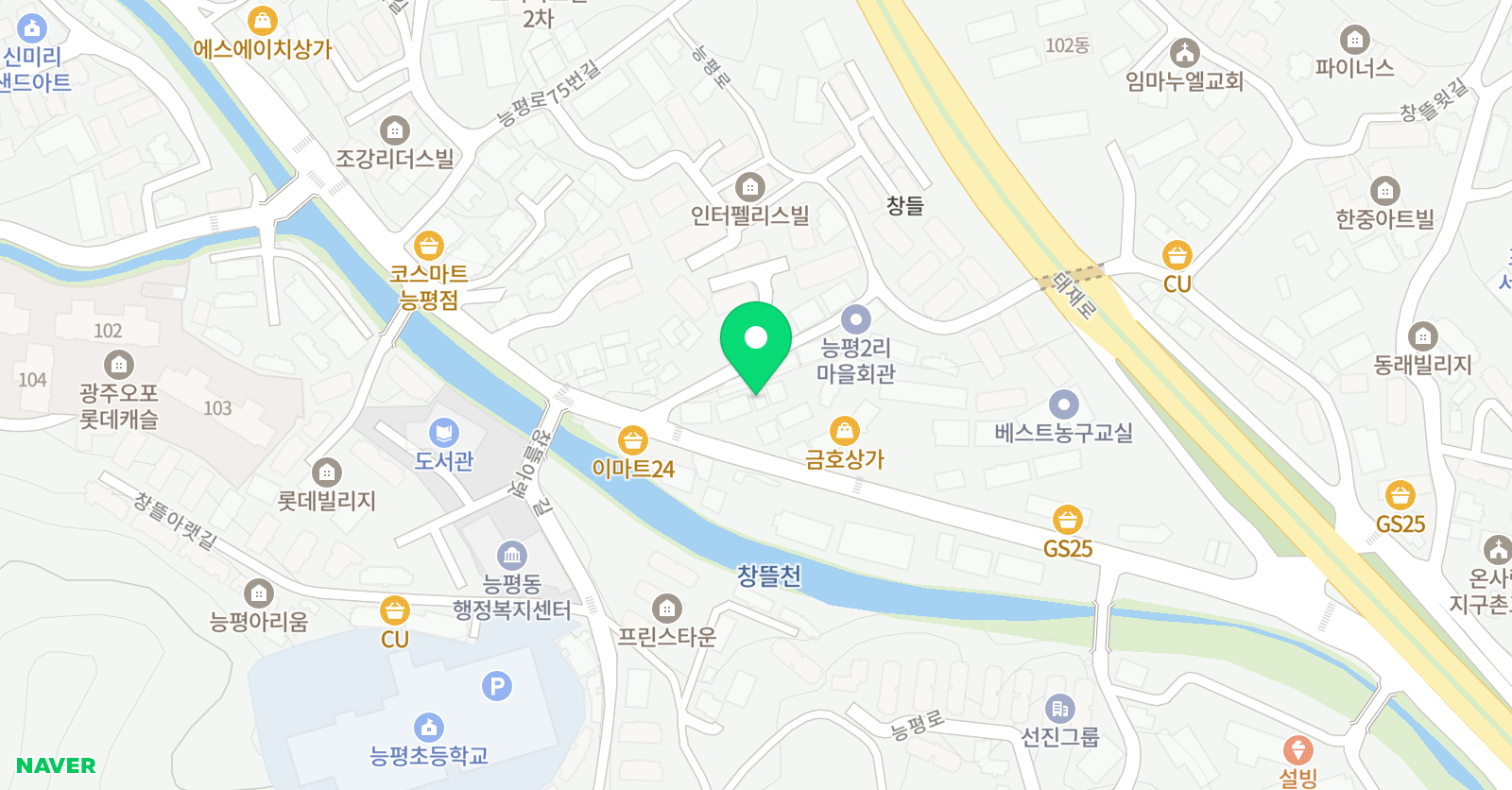 필아트 미술학원 광주능평교육센터 위치