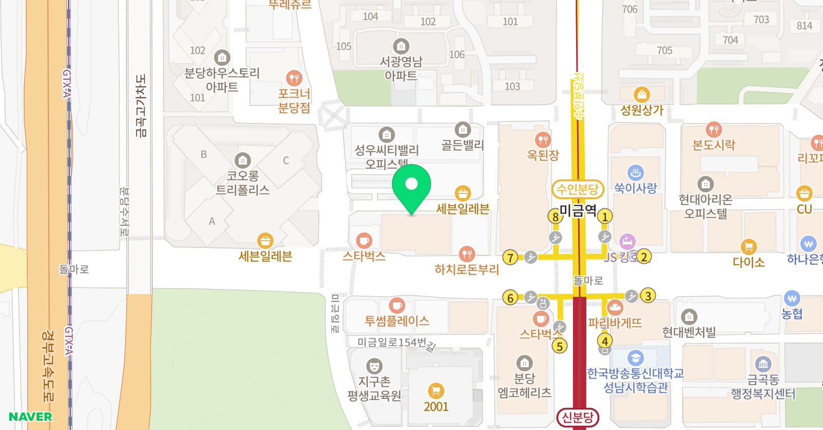 SFA 스포츠클럽 늘푸른점 위치