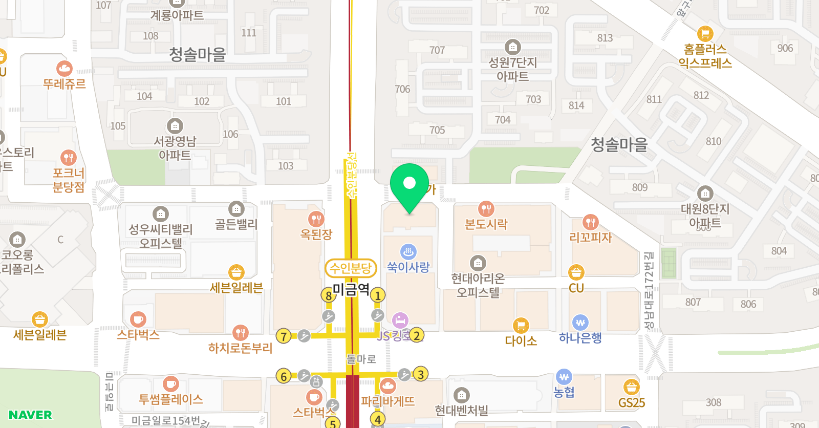 제이샘 학원 위치