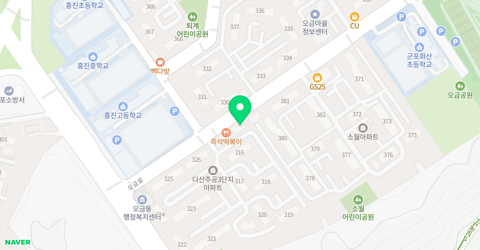 오선 피아노교습소 위치