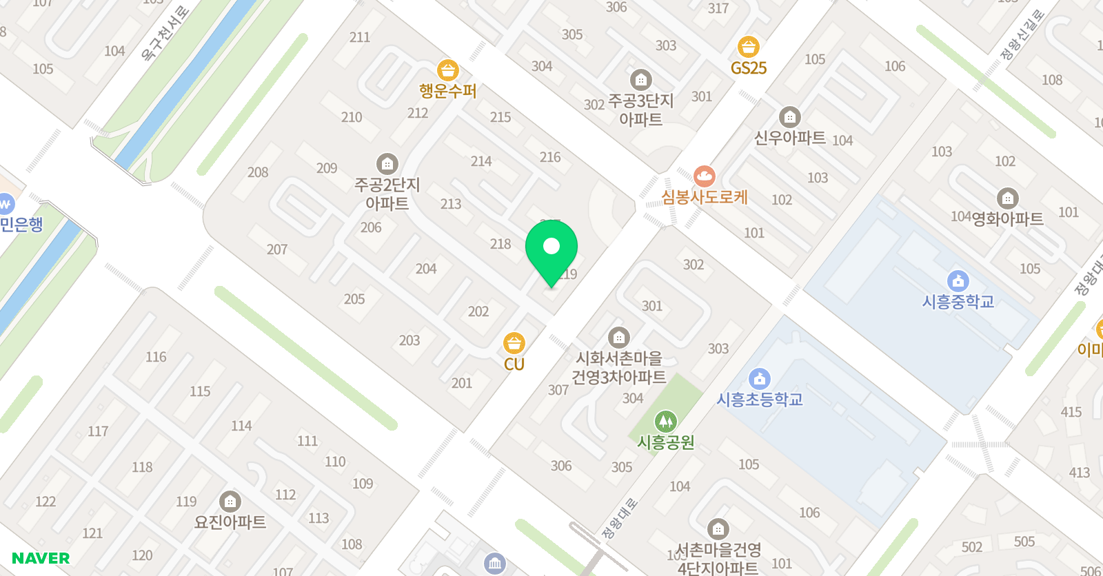 아소비 시흥정왕주공2점 위치
