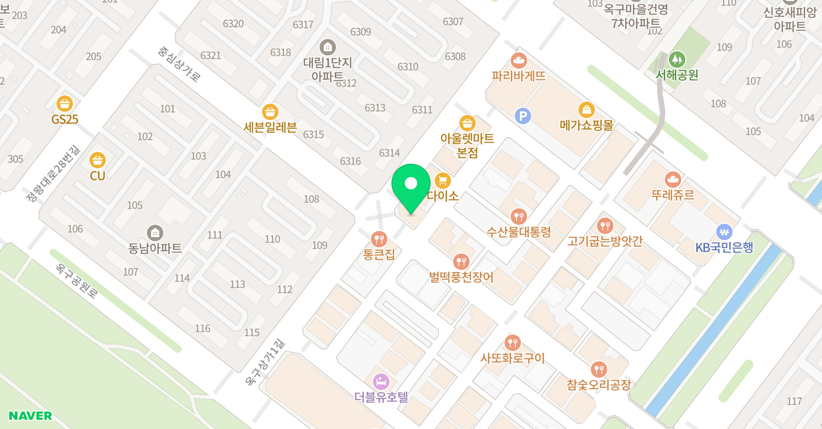 일동 효태권도 위치