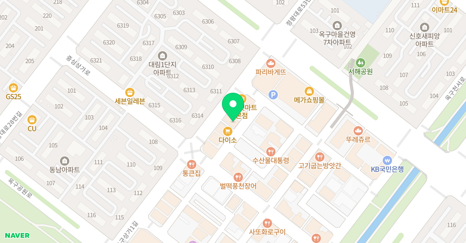해와달 미술음악&SM에듀 학원 위치