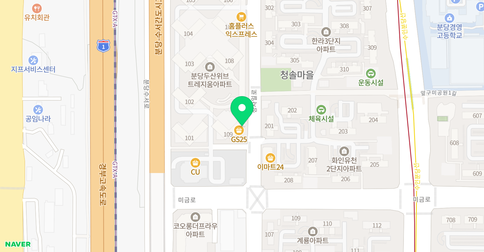 다비다 수학학원 위치