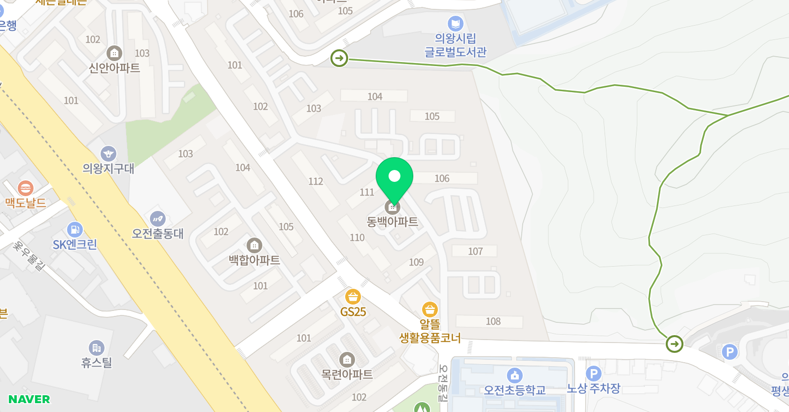 솔루니 의왕동백 홈스쿨 위치