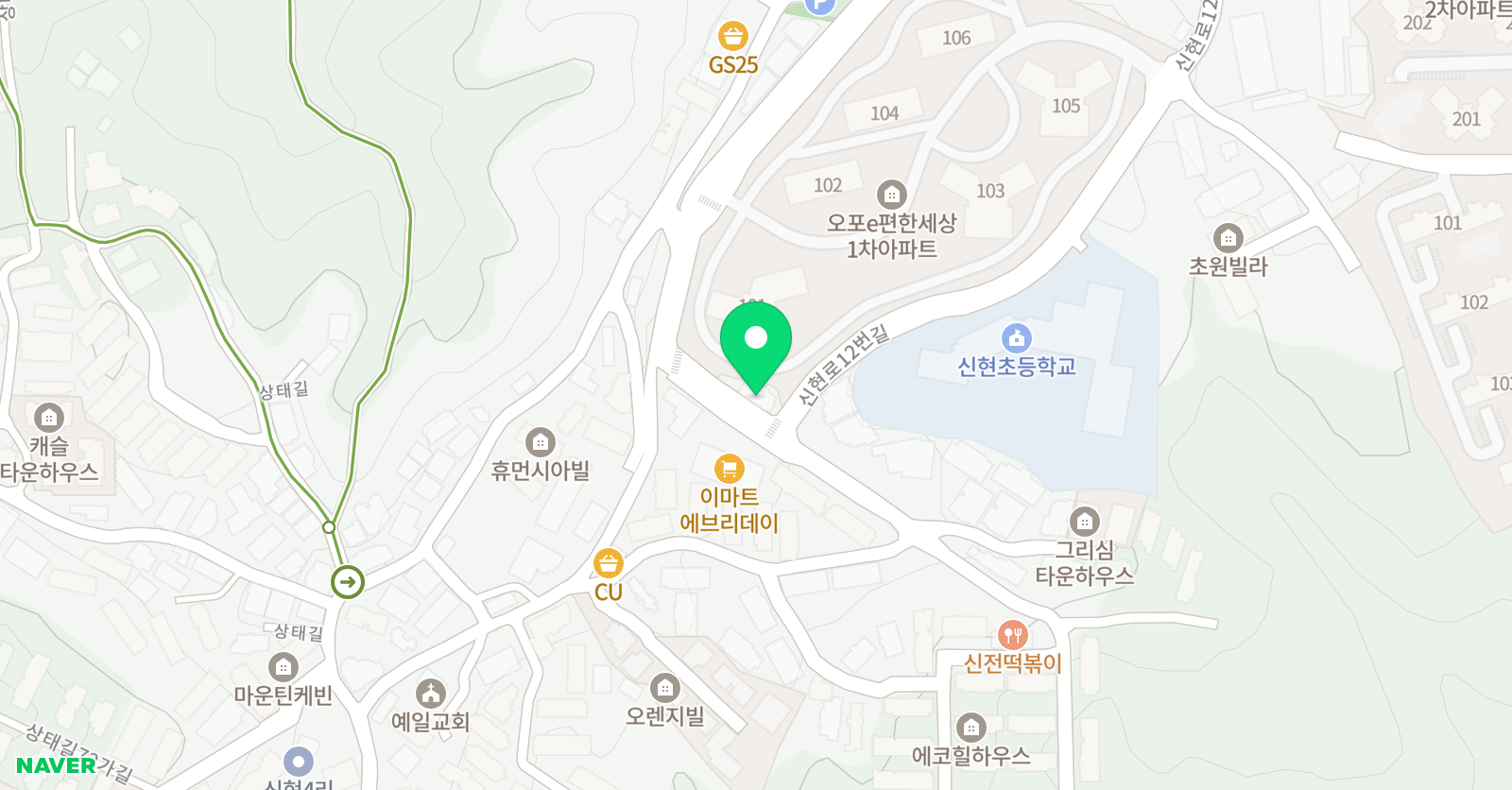 신현 태권도장 위치