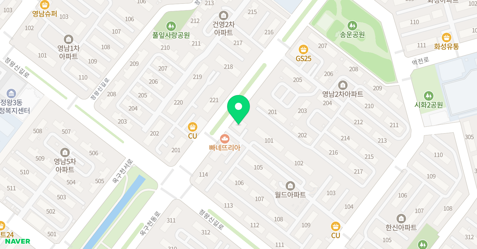 용인대월드 태권도 위치