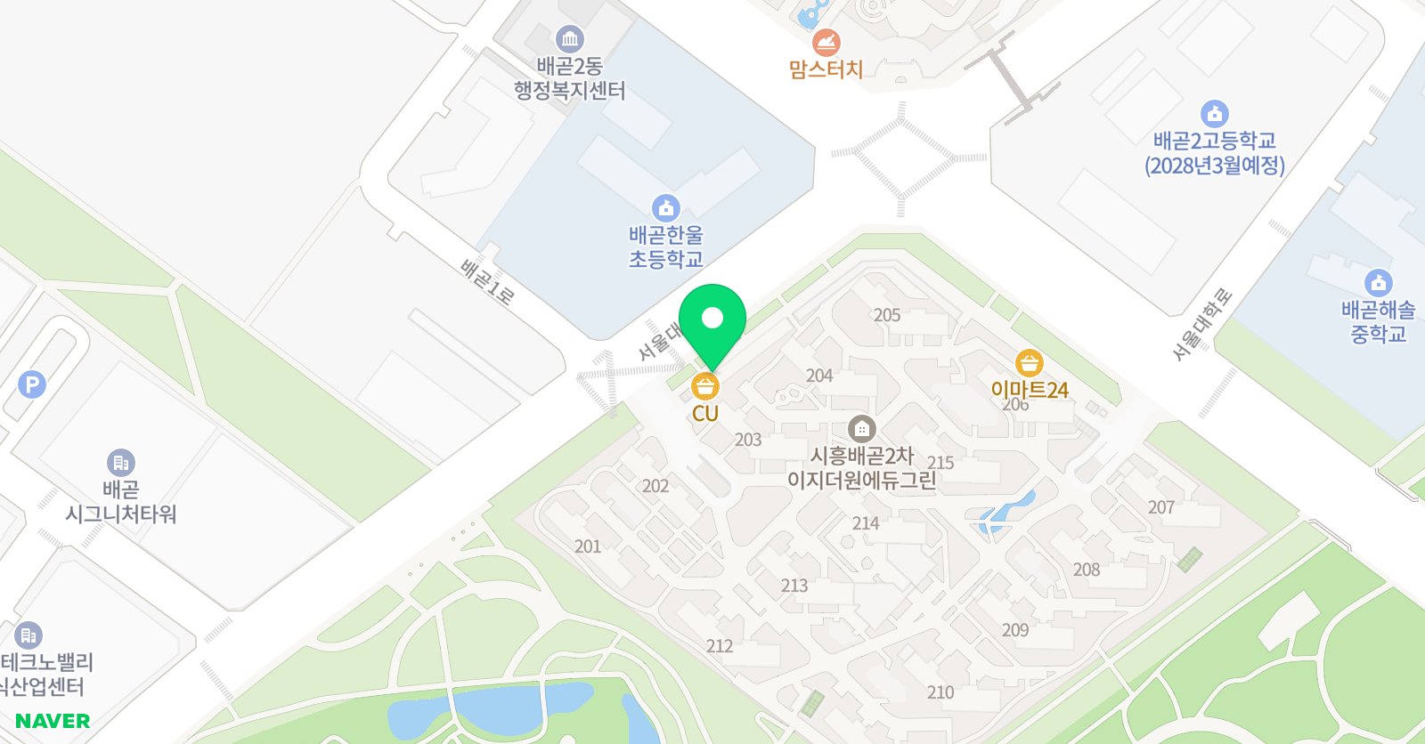 3030영어 배곧한울러닝센터 위치