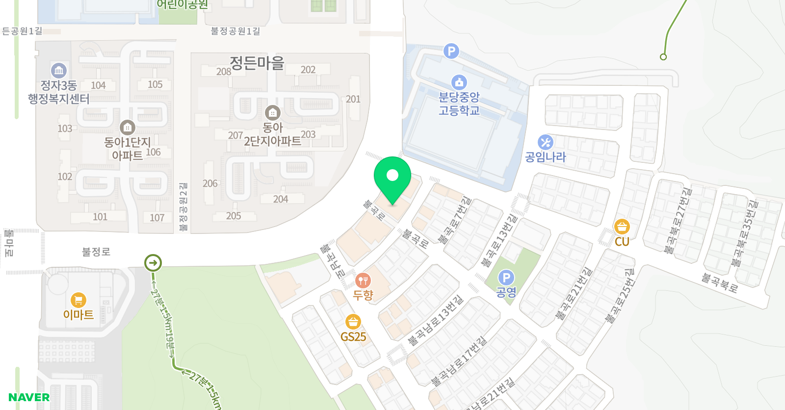 삼성영어 수학의달인 분당정자점 위치