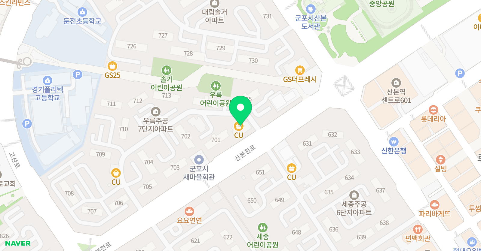 윤선생IGSE아카데미 산본동학원 위치
