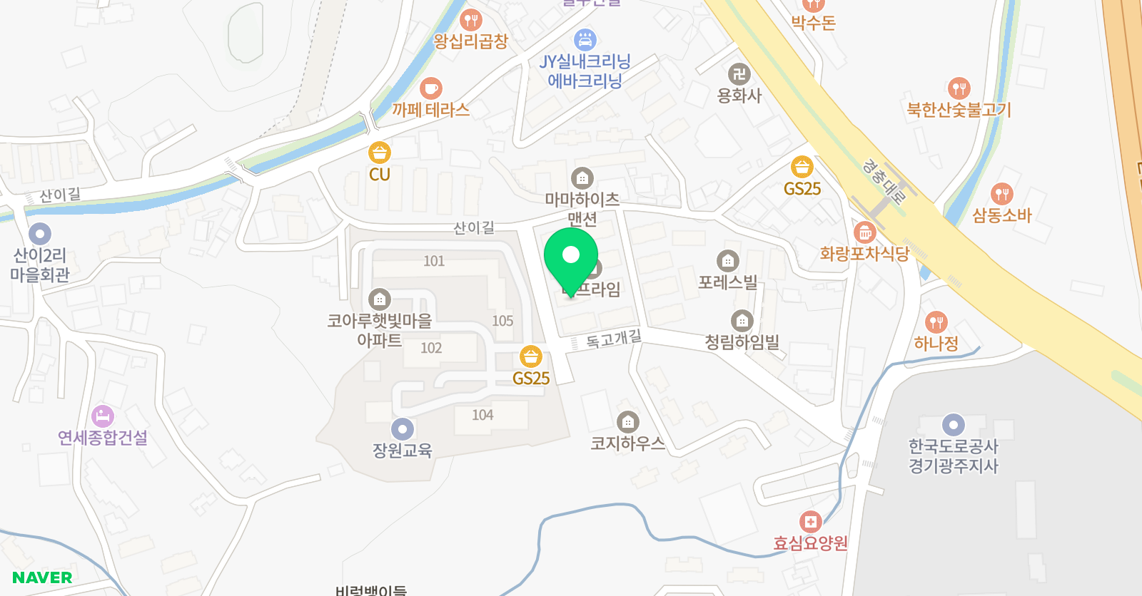아소비 광주초월산이리점 위치