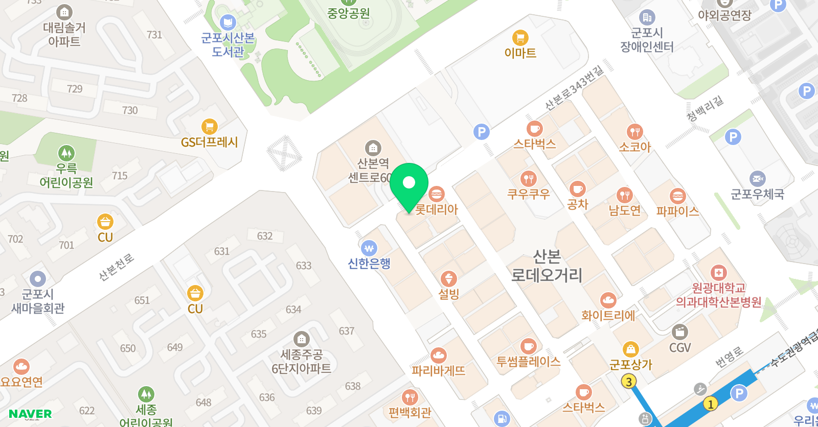 정인수학학원 위치