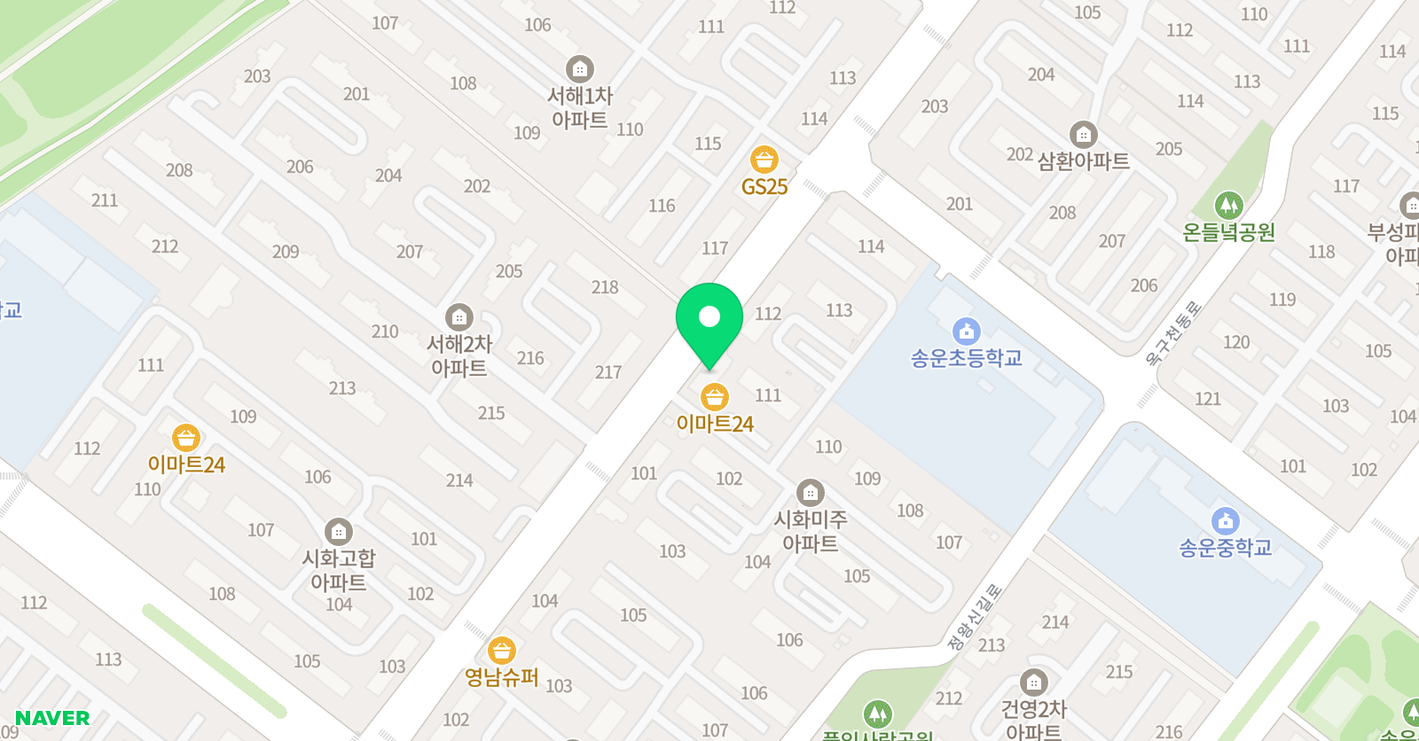 한국체대라온 태권도장 위치
