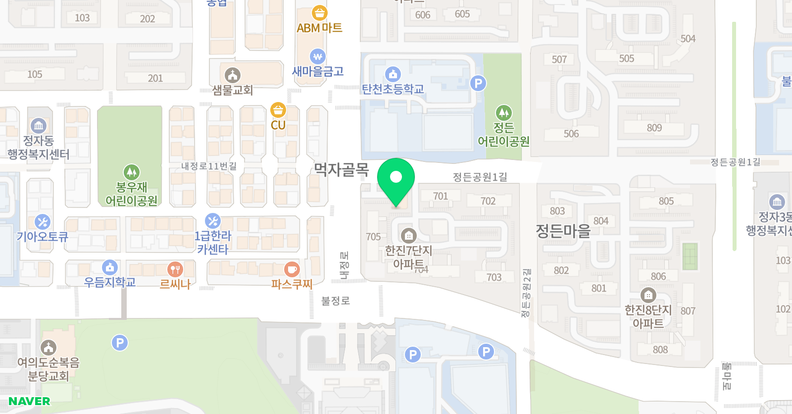 J&P 어린이수영장 분당점 위치