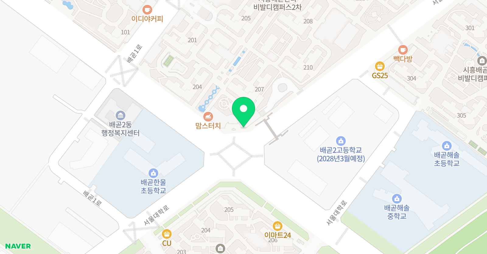 품 태권도 배곧한라점 위치