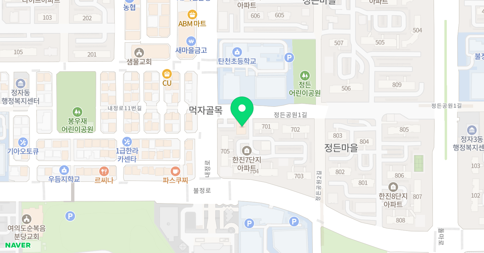 스마트해법 수학 정든한진점 위치