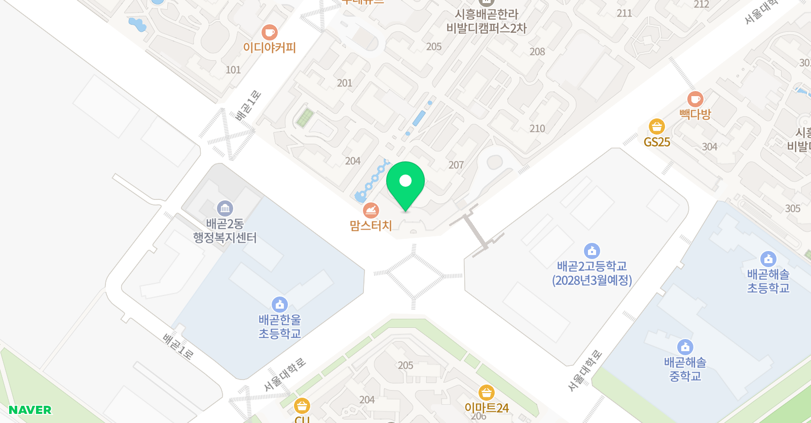 딱풀리는 수학 아이매쓰학원 위치