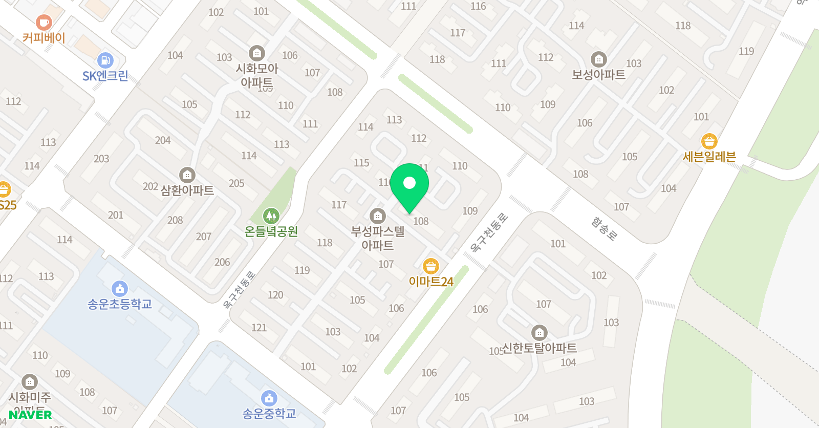 아소비 시흥정왕부성파스텔점 위치