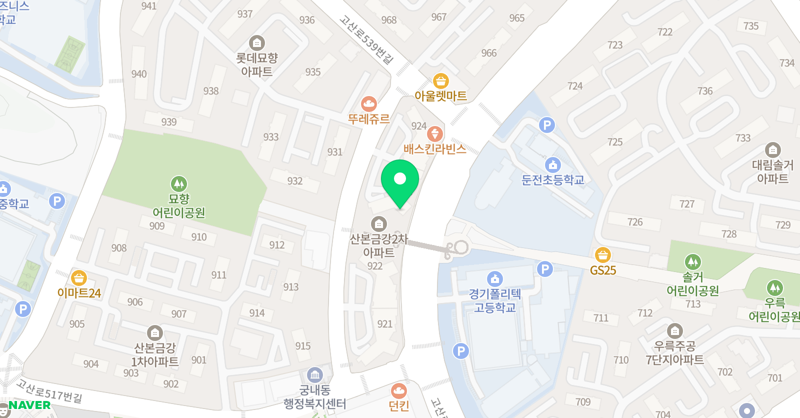 브레인캐슬 사고력학원 위치