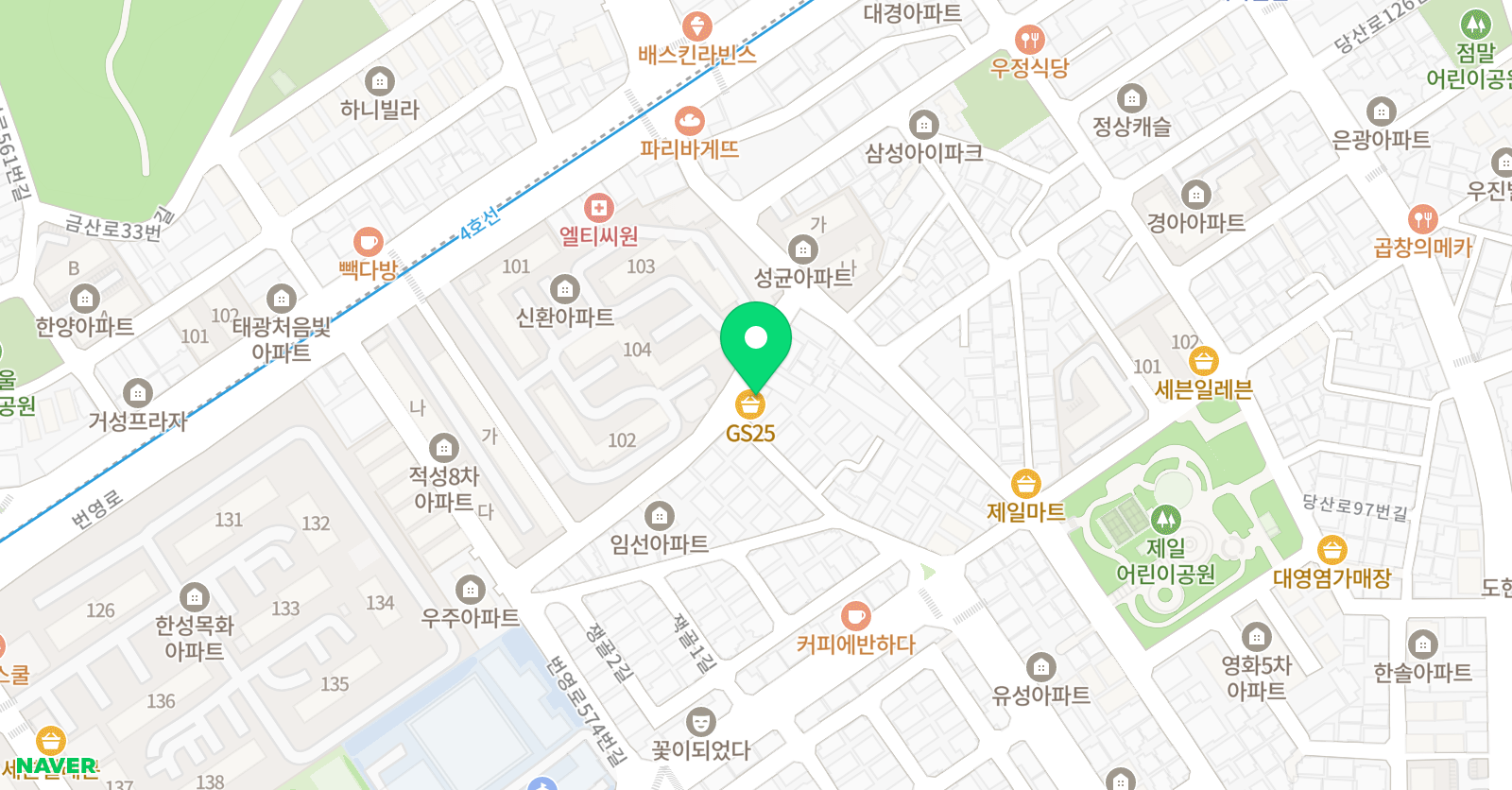 이룸 금정학원 위치