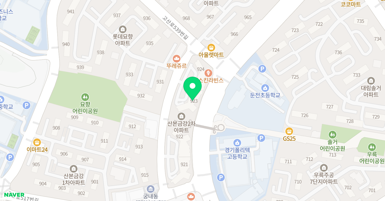 위너스 수학학원 위치