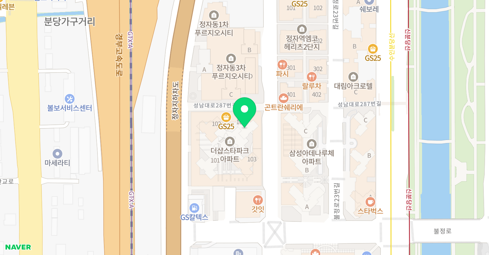 MCMI 댄스스튜디오 분당정자점 위치
