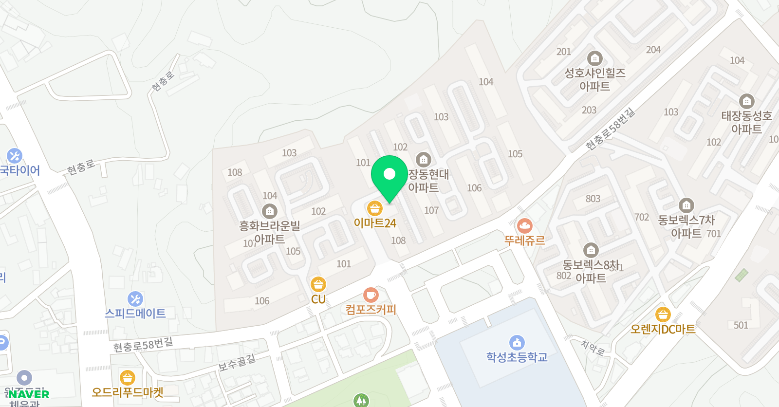 씽커스 영어 학원 위치