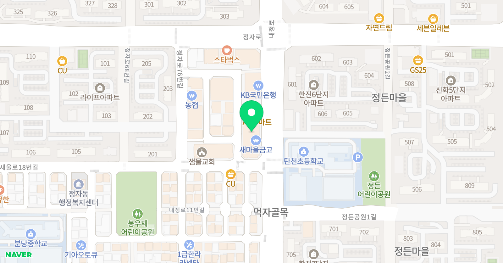 아이보람 분당센터 위치