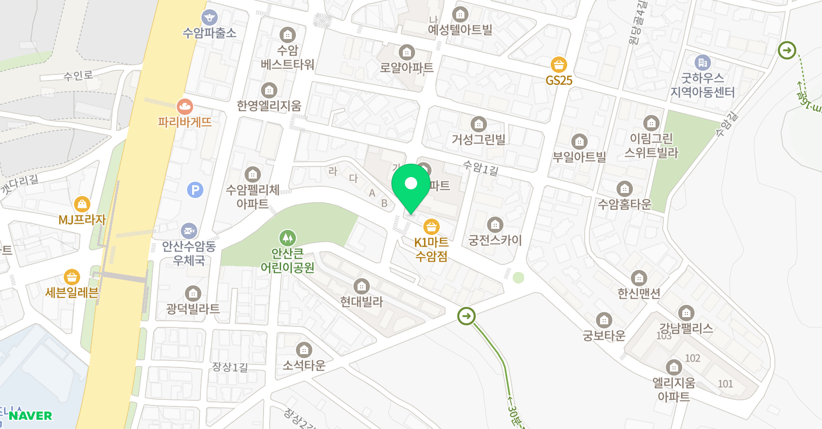 베스트해법 영어학원 위치