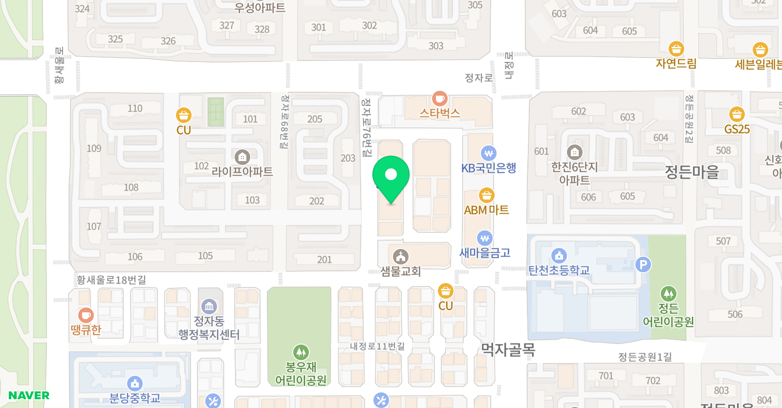 아이셀프 수학교습소 분당정자점 위치
