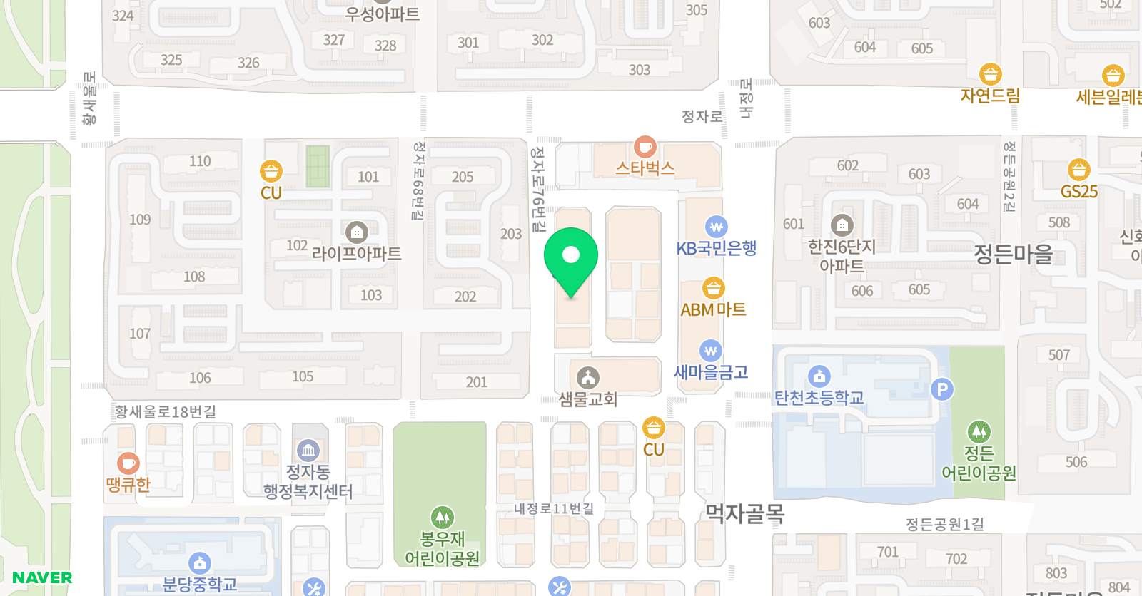예중의신라티즘 학원 위치