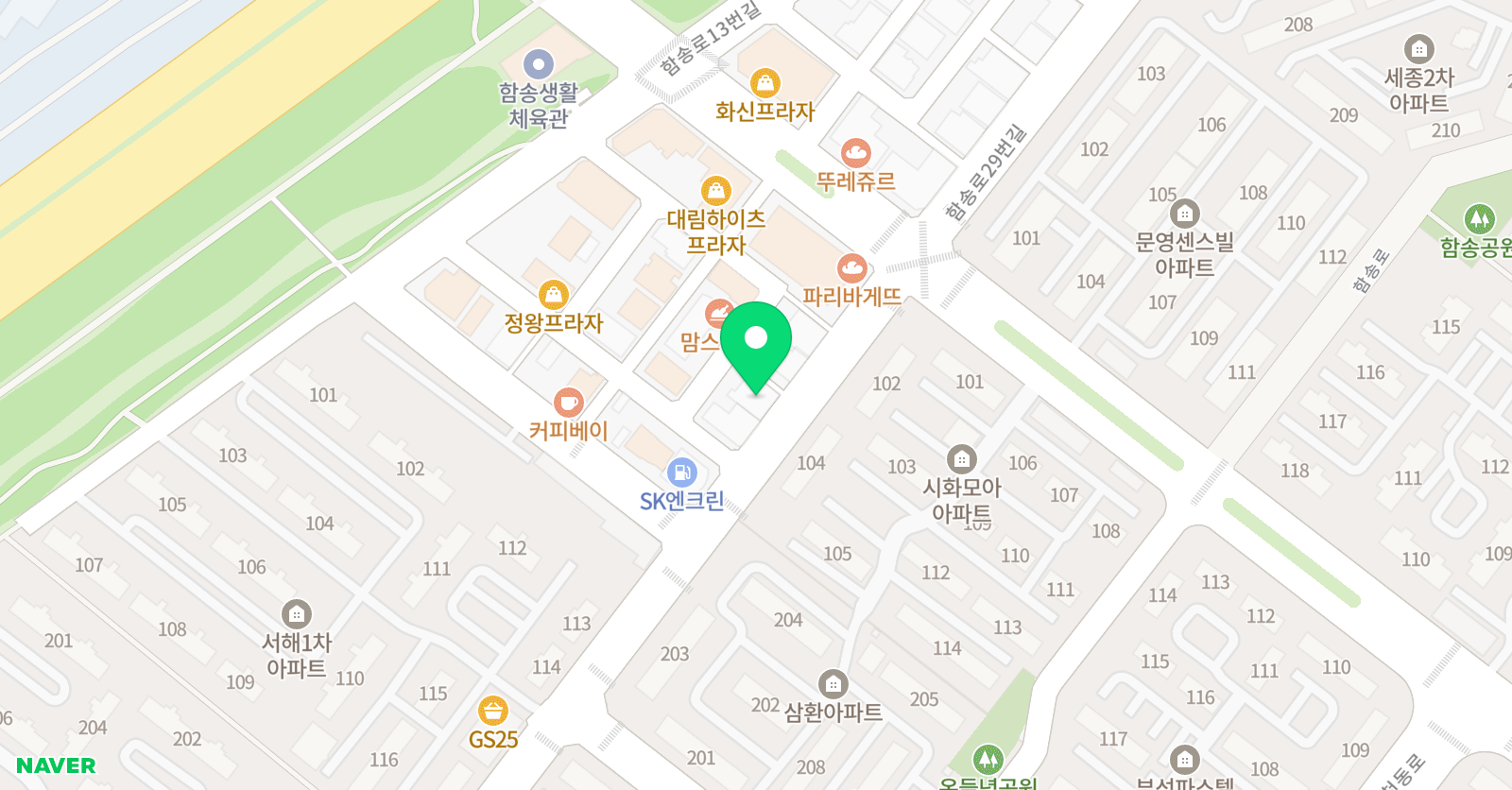 하늘산 미술학원 위치