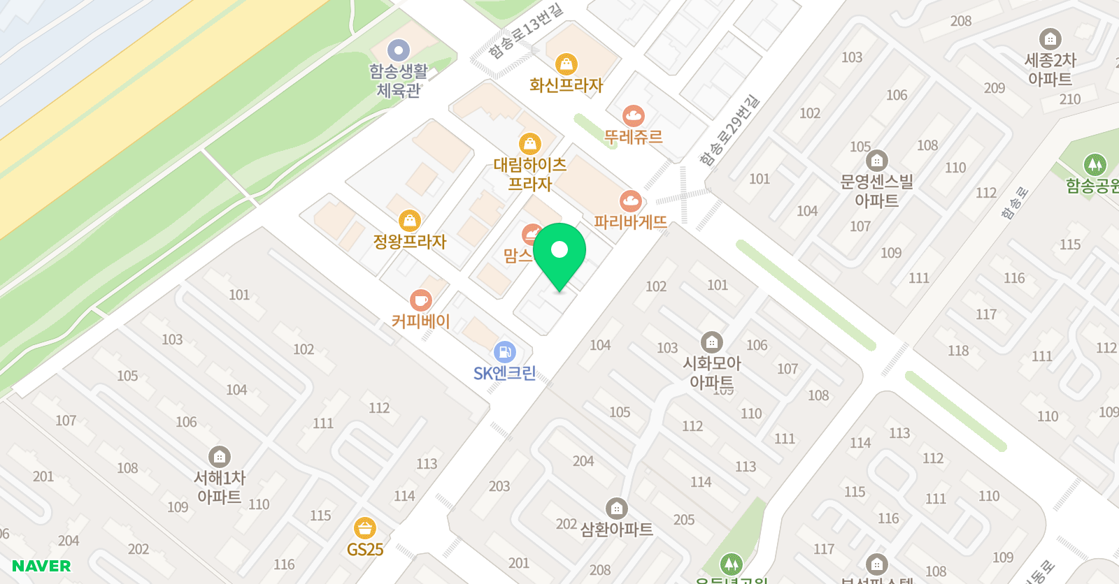 히든 영어수학학원 위치