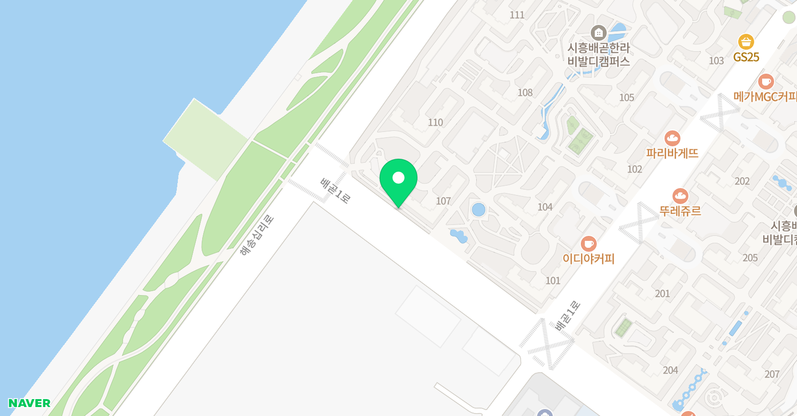 빨간펜 수학의달인 배곧한라비발디캠퍼스점 위치
