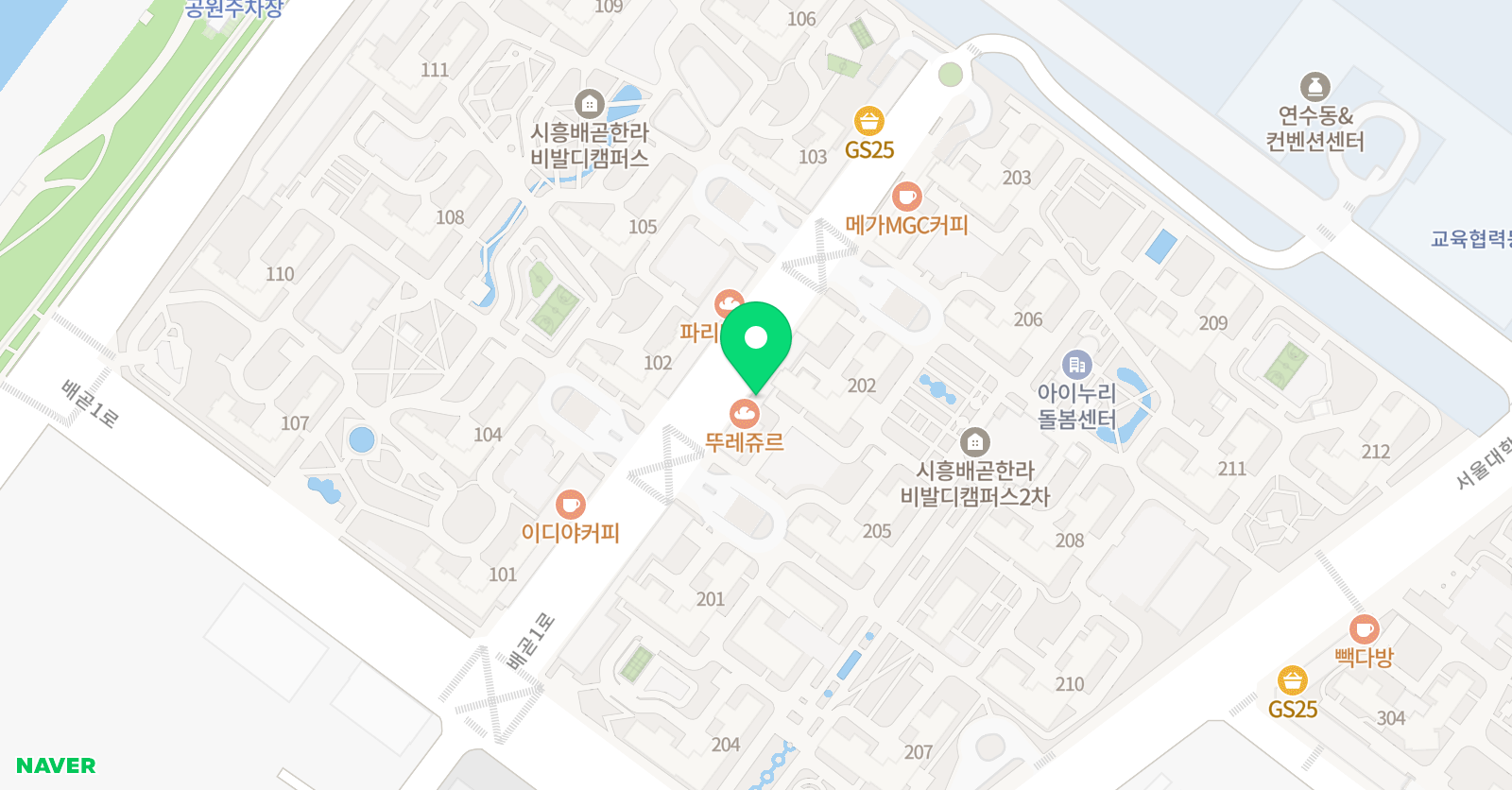 YK 태권도 한라점 위치