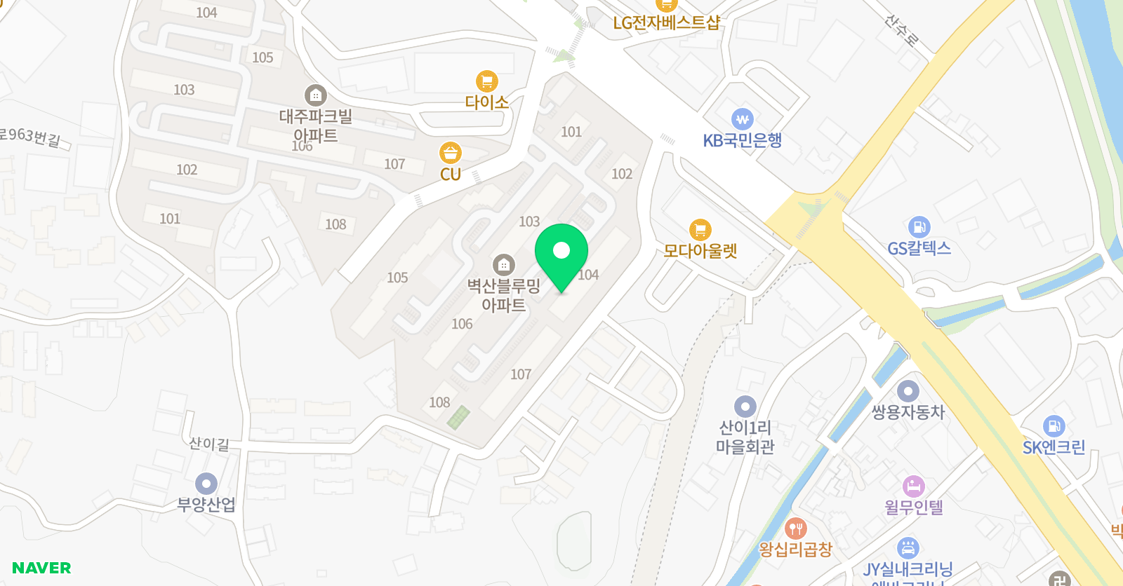 한우리 독서토론논술 초월벽산104동홈클럽 위치