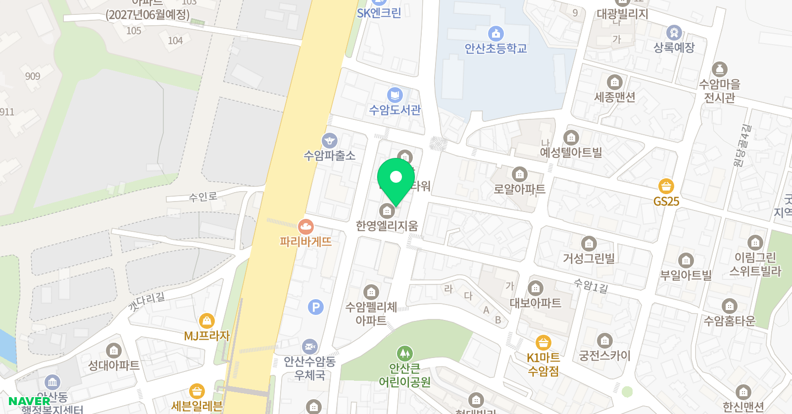 윤선생우리집앞 영어교실 수암드림교습소 위치