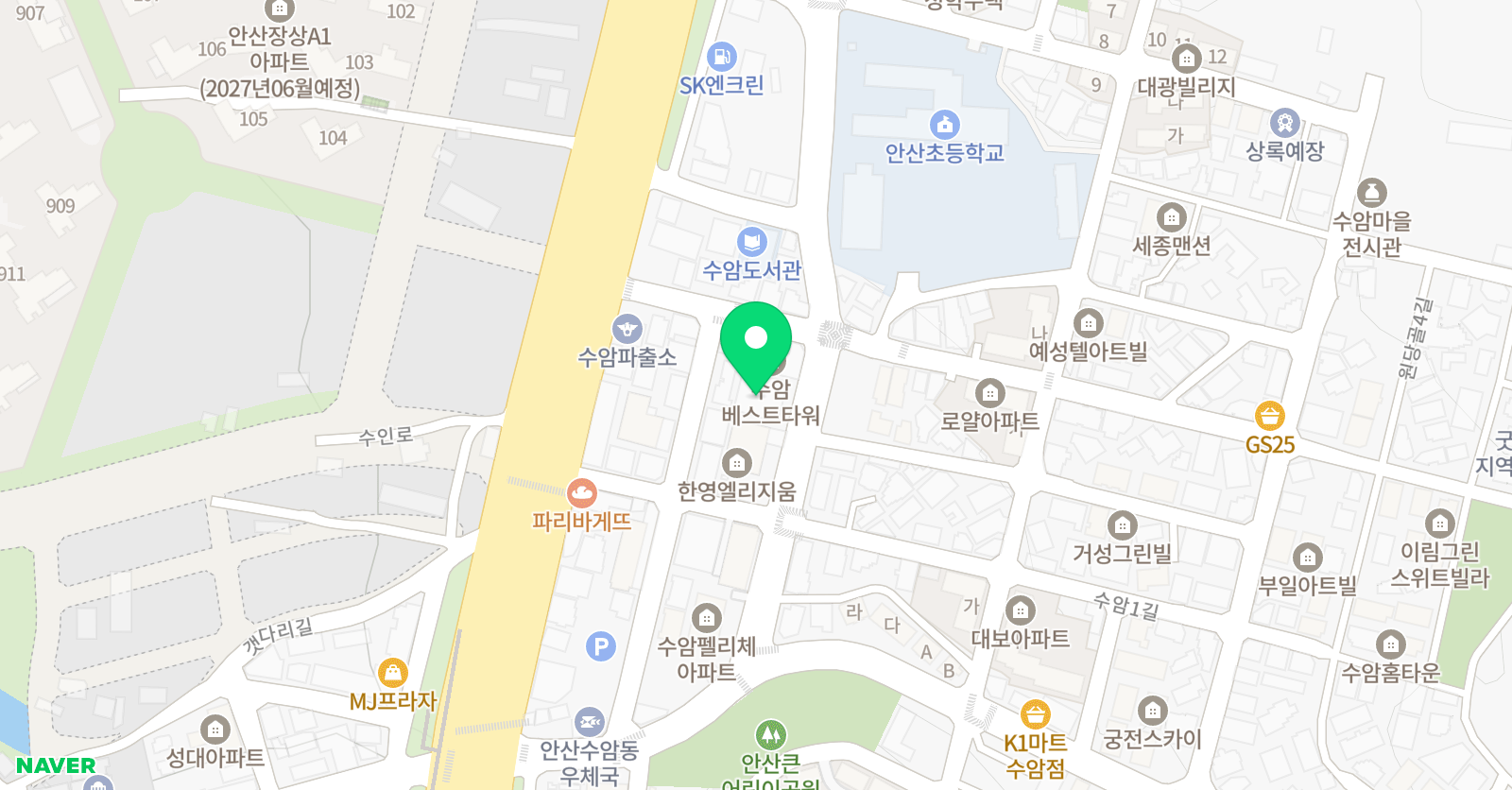 한별 피아노학원 위치
