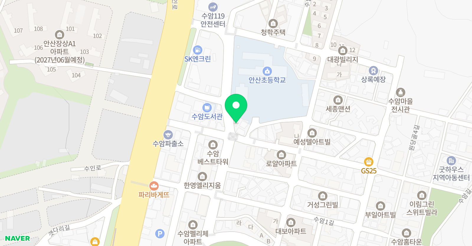 색깔찾기 미술학원 위치