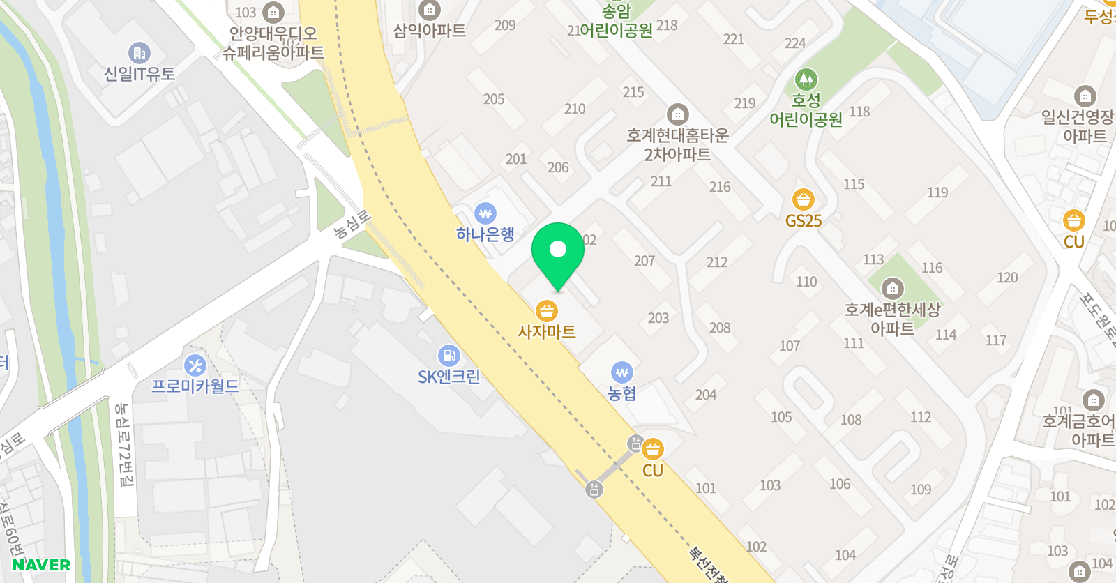 본잉글리시 영어 위치