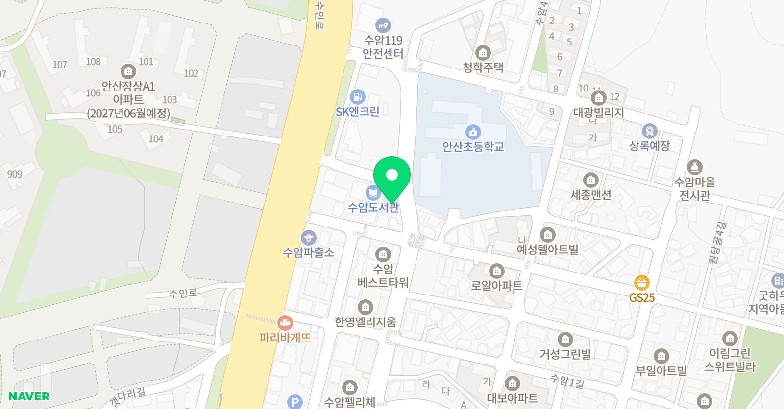 SM 학원 위치