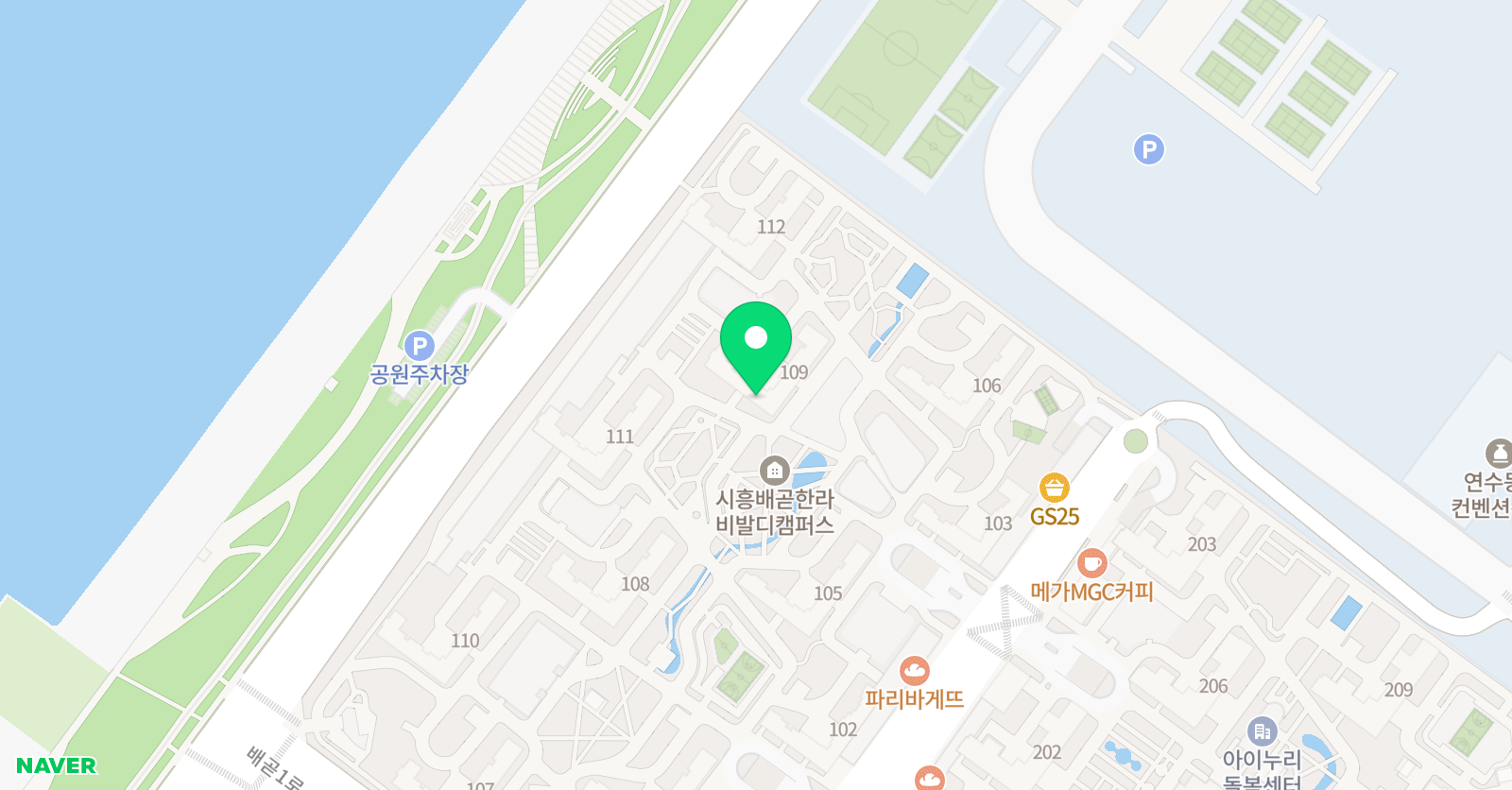 셀파 우등생교실 학원 시흥 배곧한라109교실 위치