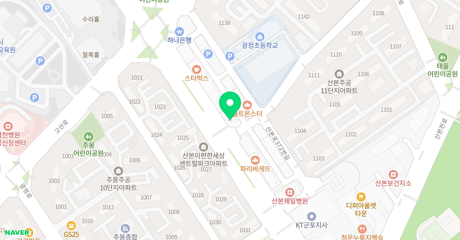 지혜의숲 학원 위치