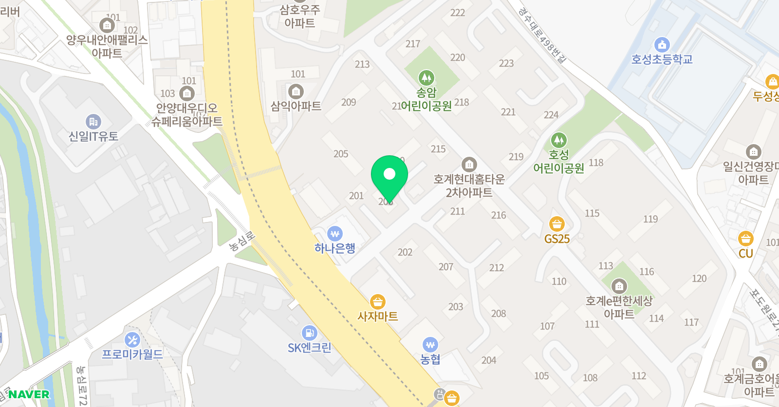 재능스스로교실 평촌호계홈타운점 위치