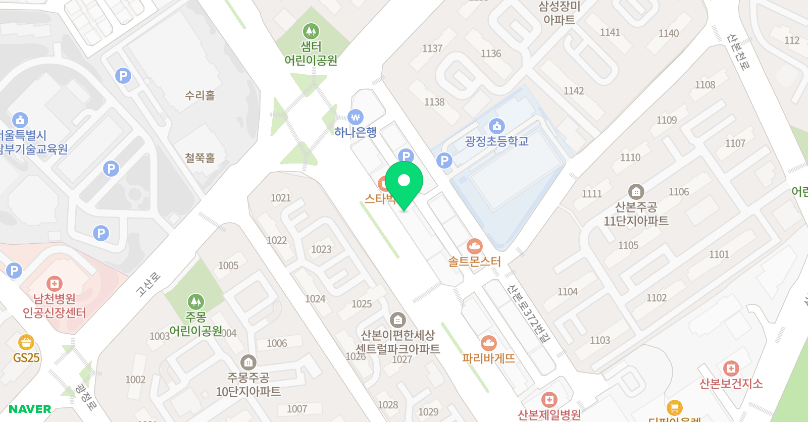 청담어학원 영어학원 산본브랜치 위치
