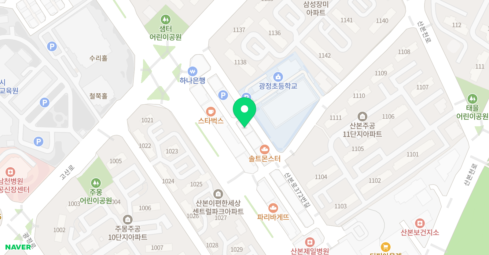 서일영어해법수학학원 위치