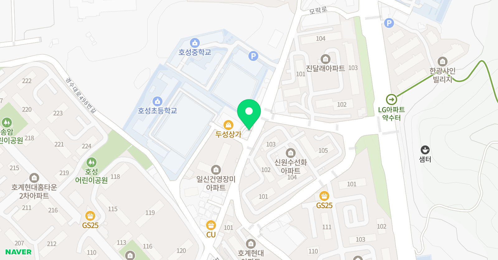BK뮤직 실용음악 안양호계점 위치