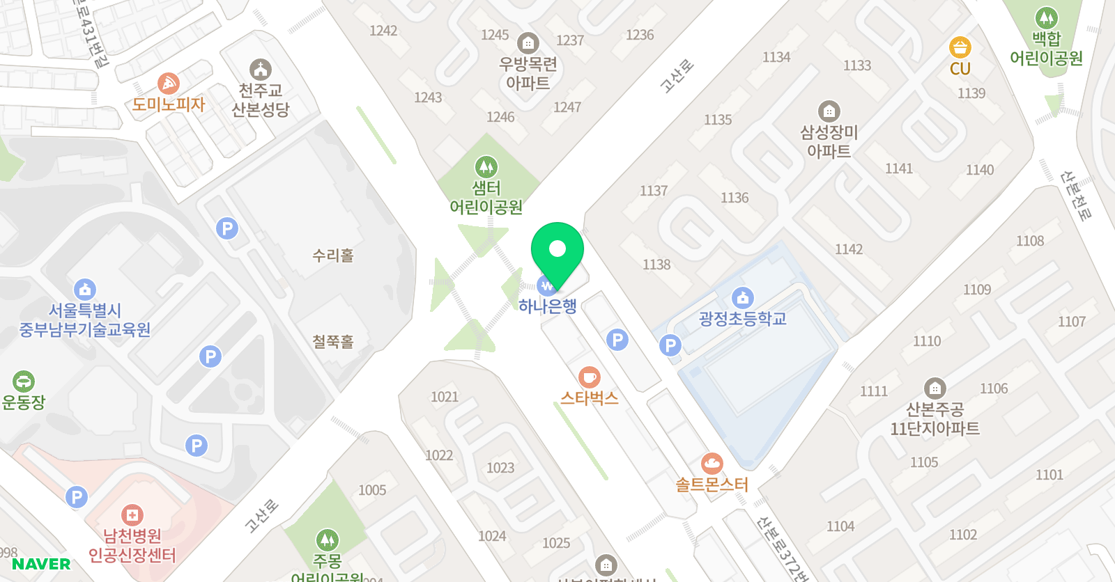 방선생 수학전문학원 위치