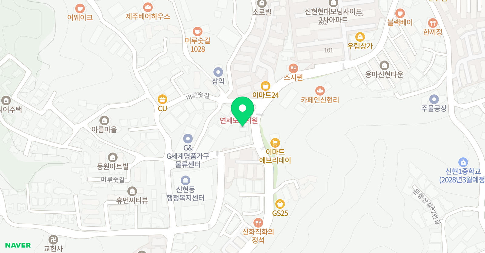 율무용 학원 위치