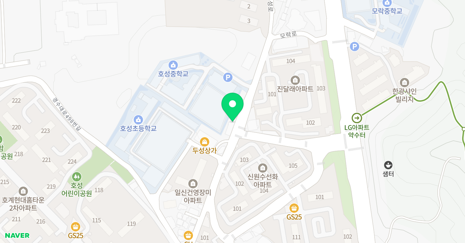 스마트해법수학 호성 학원 위치